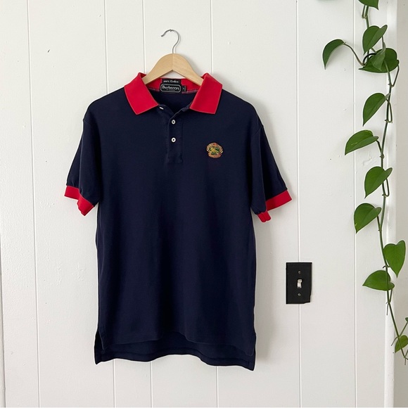 Burberry Shirts Burberry Mens Vintage Short Sleeve Polo Size Medium